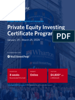 Wharton PE Certificate Program