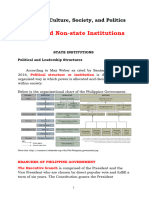 Ucsp State and Non State Institutions