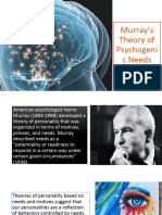 Murray's Theory of Psychogenic Needs