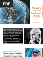 Murray's Theory of Psychogenic Needs