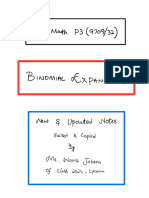 BINOMIAL EXPANSIONS. New & Updated Notes by Ms Wania Jabeen of Class 2024-Lyceum. Sun, 27 Aug 2023.