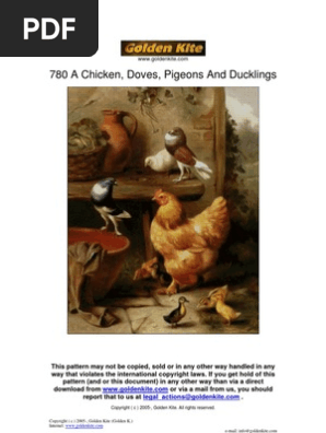 Gk 780 A Chicken Doves Needlework Textile Arts