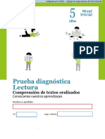 Evaluación Diagnostica-Lectura (5 Años)