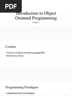 Chapter 1 Introduction To Object Oriented Programming