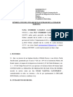 Contestacion de Demanda de Dar Suma de Dinero