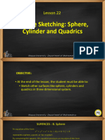 Lesson 23-Surface Sketching Sphere, Cylinder and Quadrics