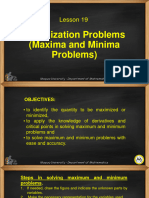 Lesson 19-Optimization Problems (Maxima and Minima Problems)