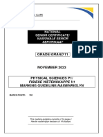 Phys Sciences p1 Gr12 Memo Nov 2023 - Afr - Engl