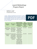 Research Methodology Progress Report