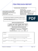 System Precision Report