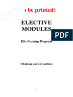 BSC Nursing Elective Module