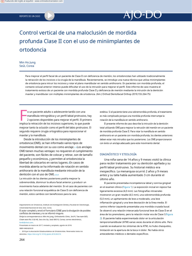 10 1016@j Ajodo 2018 08 016 en Es | PDF | Ortodoncia | Odontología