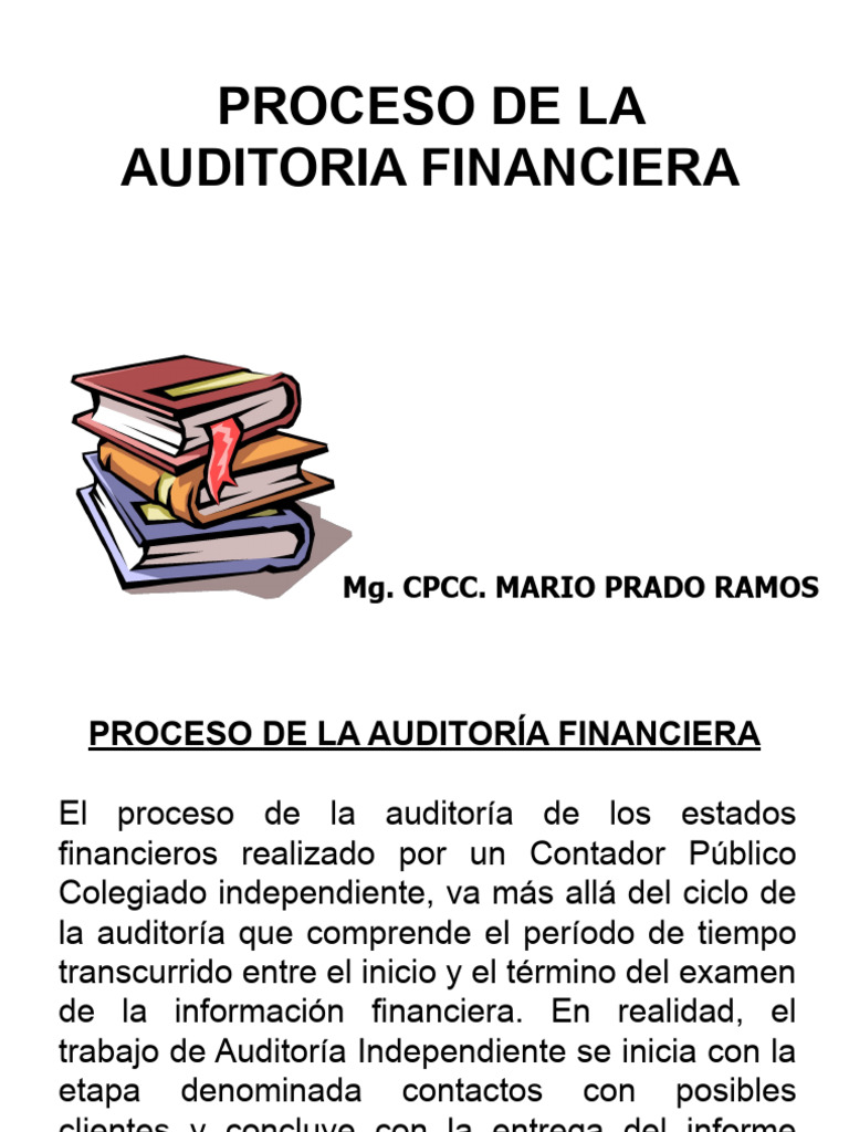 Proceso De La Auditoría Financiera Pdf Auditoría Contralor