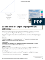 10 Facts About The English Language