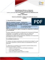 Guía de actividades y rúbrica de evaluación - Unidad 3 - Fase 4 - Análisis