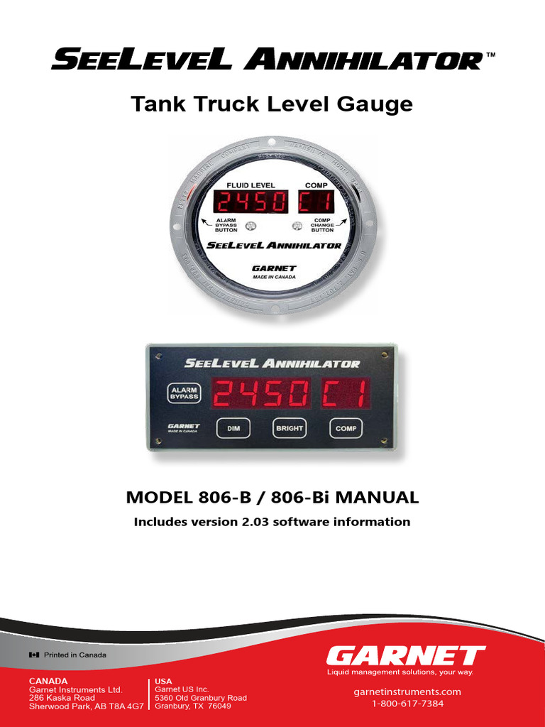 806 B 806 Bi Manual - v2.9.3 | PDF | Acid | Acetic Acid