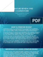 Literature Review in Research