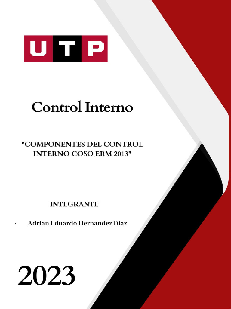 Componentes Del Control Interno Coso Erm 2013 | PDF | Derecho