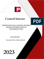 Importancia de Control Interno Basado en Riesgos en Las Organizaciones