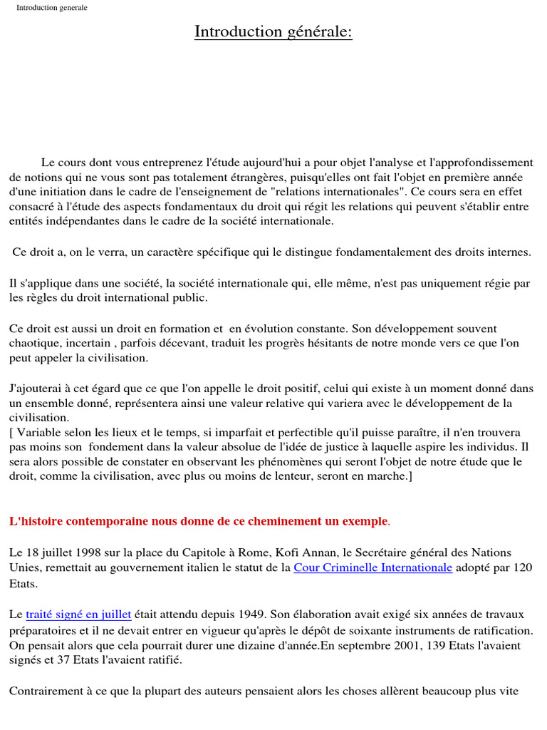 Droit international : évolution et enjeux | PDF | Crimes | Crime et ...