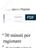 Analogico e Digitale Presentazione