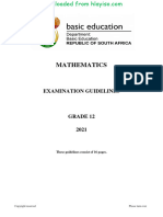 Mathematics GR 12 Exam Guidelines 2021 Eng - Hlayiso - Com