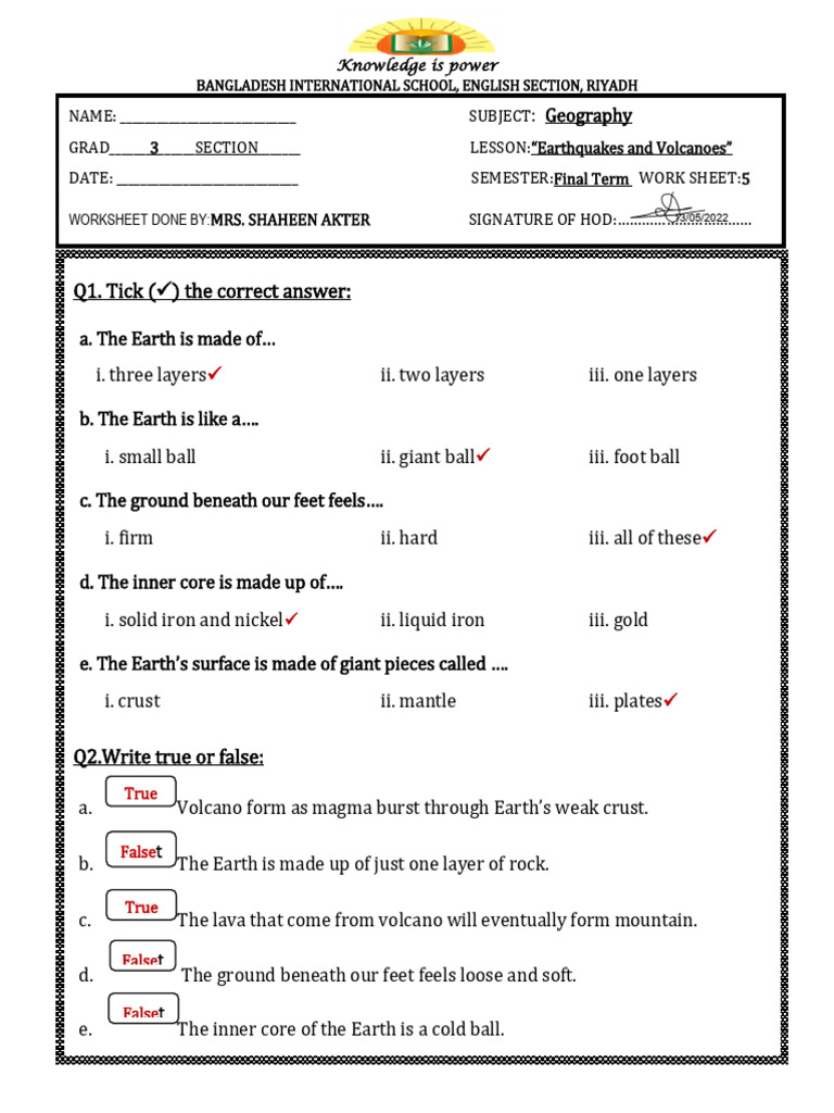 Earthquakes And Volcanoes Pdf Volcano Lava