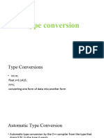 Type conversion