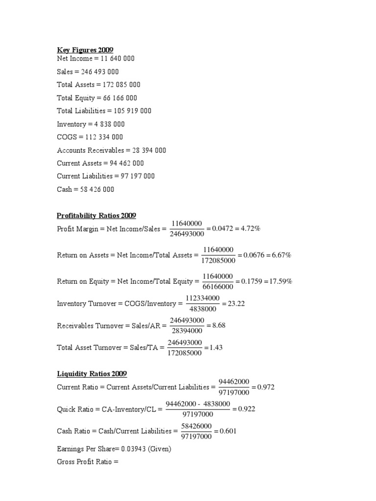 Profitability Ratios | PDF