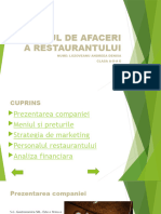 Planul de Afaceri A Restaurantului