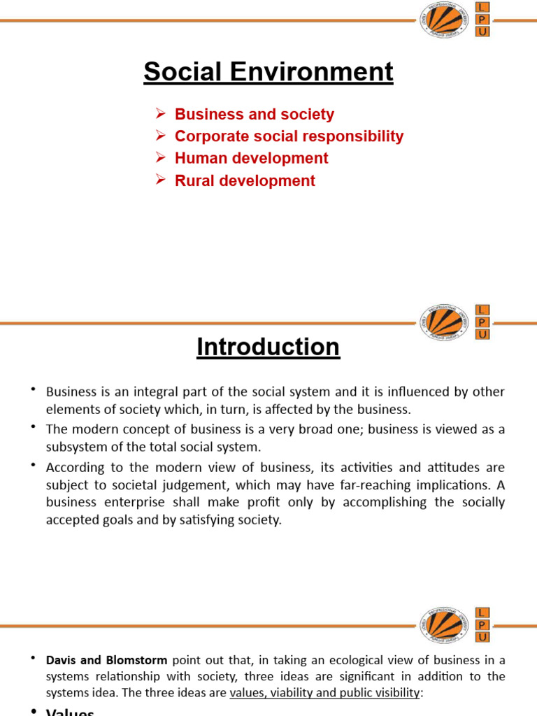 Business & Social Responsibility | PDF | Corporate Social ...