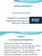 Microeconomía I - 2022 - Clase 8 - Unidad 7b - 04 Octubre