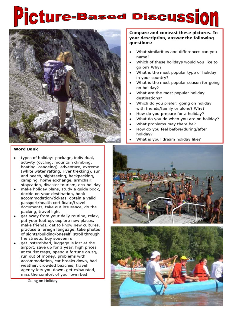 Picture Based Speaking | PDF | Tourism | Leisure