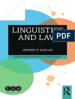 Linguistics and Law - Jeffrey P. Kaplan