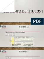 Desconto de Títulos I