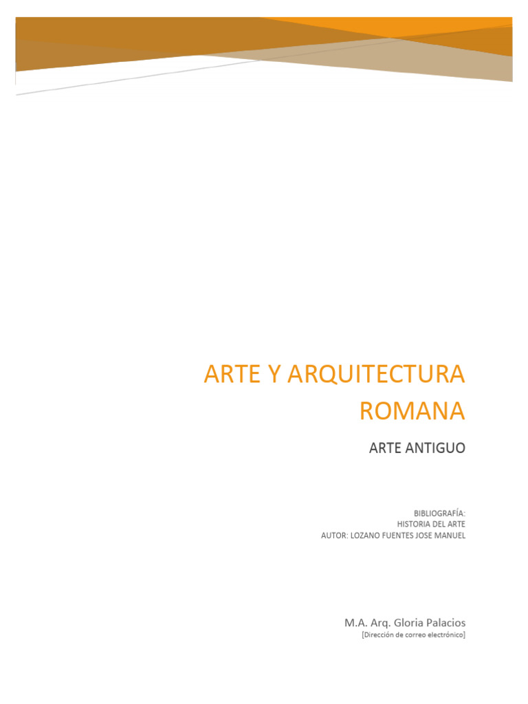 Arte y Arquitectura Romana PDF
