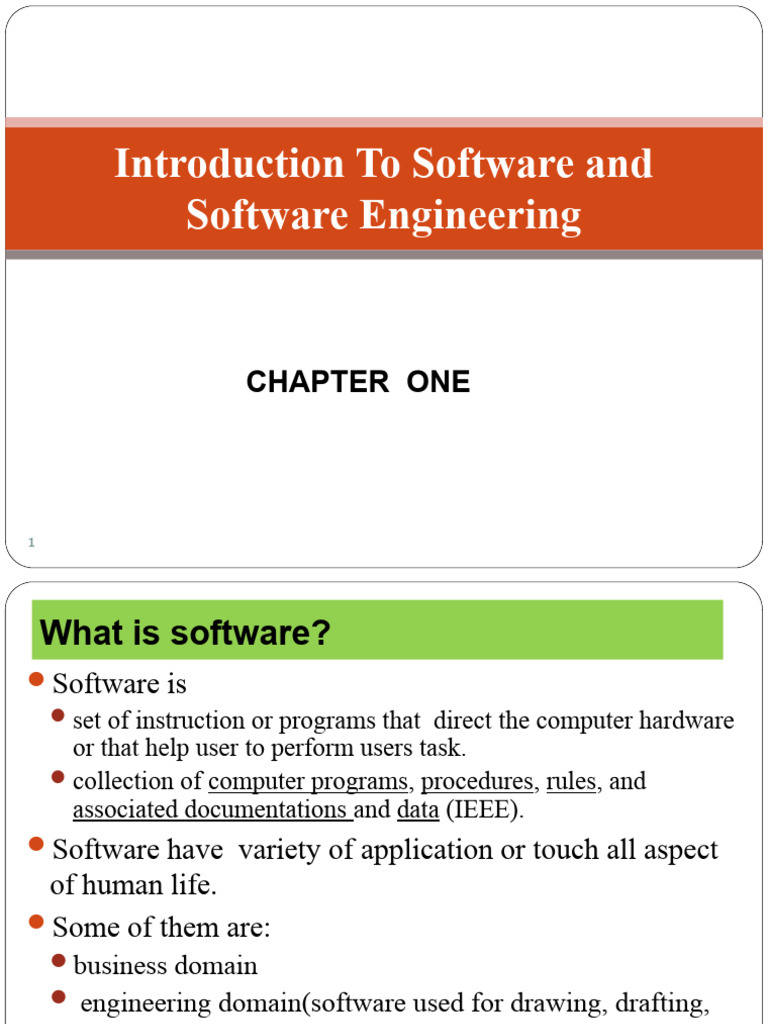 CH 1[Software Engineering] | PDF | Software Development Process | Software