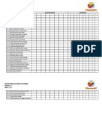 Institución Educativa Colombia Grado: 5°C AÑO: 2024: N Nombre Del Estudiante Calificaciones Asistencia