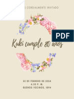 White With Colorful Floral Illustration 80th Birthday Inviation - 20240203 - 175320 - 0000