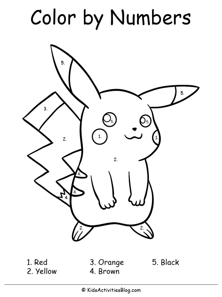 FREE Easy Pokémon Printable PDF