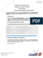 "Adquisición de Equipos de Energía A Nivel Nacional": INFORME Nro. 001-SIE-EPP-2023-465