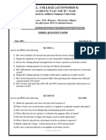 Fundamentals of Electricity and Electronics Model Question Paper