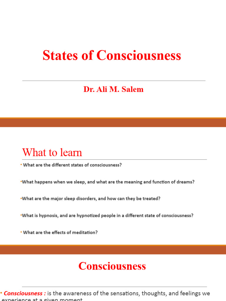 Understanding States of Consciousness | PDF | Sleep | Dream