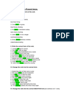 Exercises. Simple Present Tense.