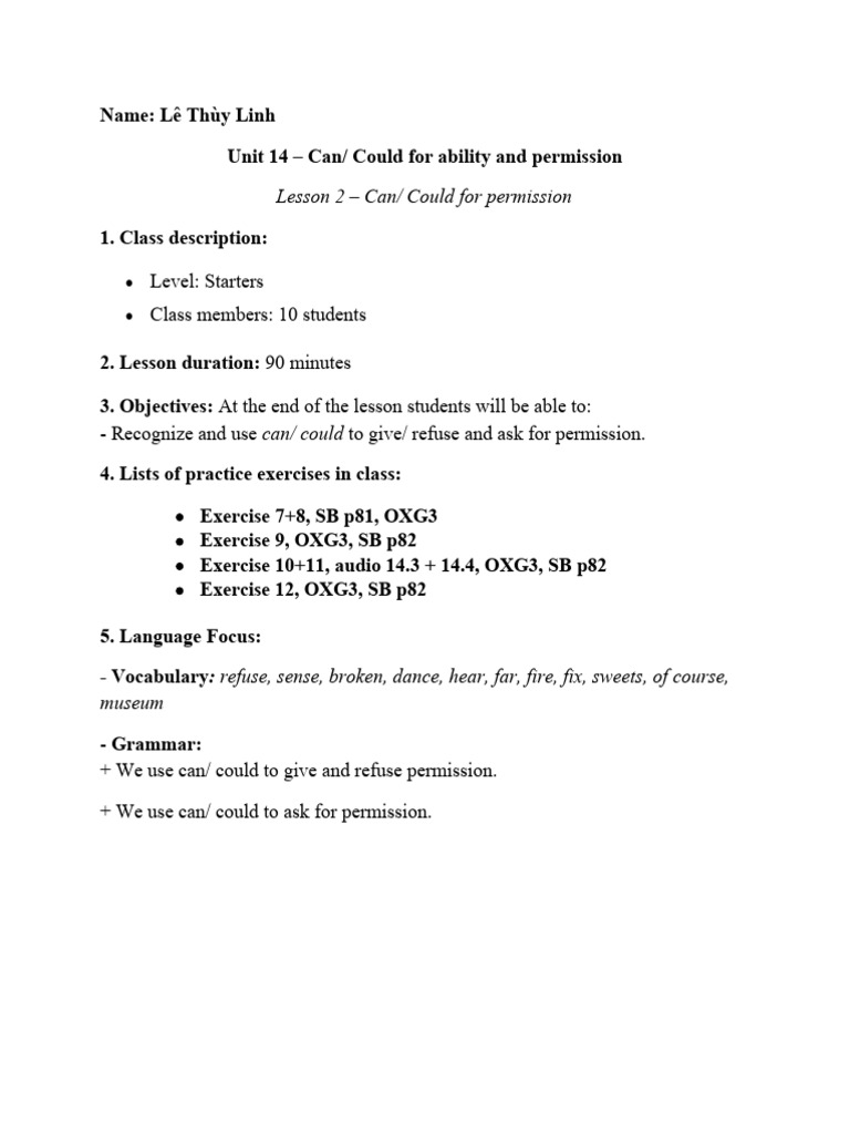 U14 lesson 2 oxford grammar for schools 3 lp linh pdf