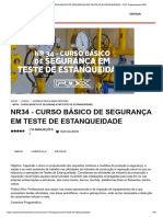 NR34 - CURSO BÁSICO DE SEGURANÇA EM TESTE DE ESTANQUEIDADE - FOX Treinamentos EAD