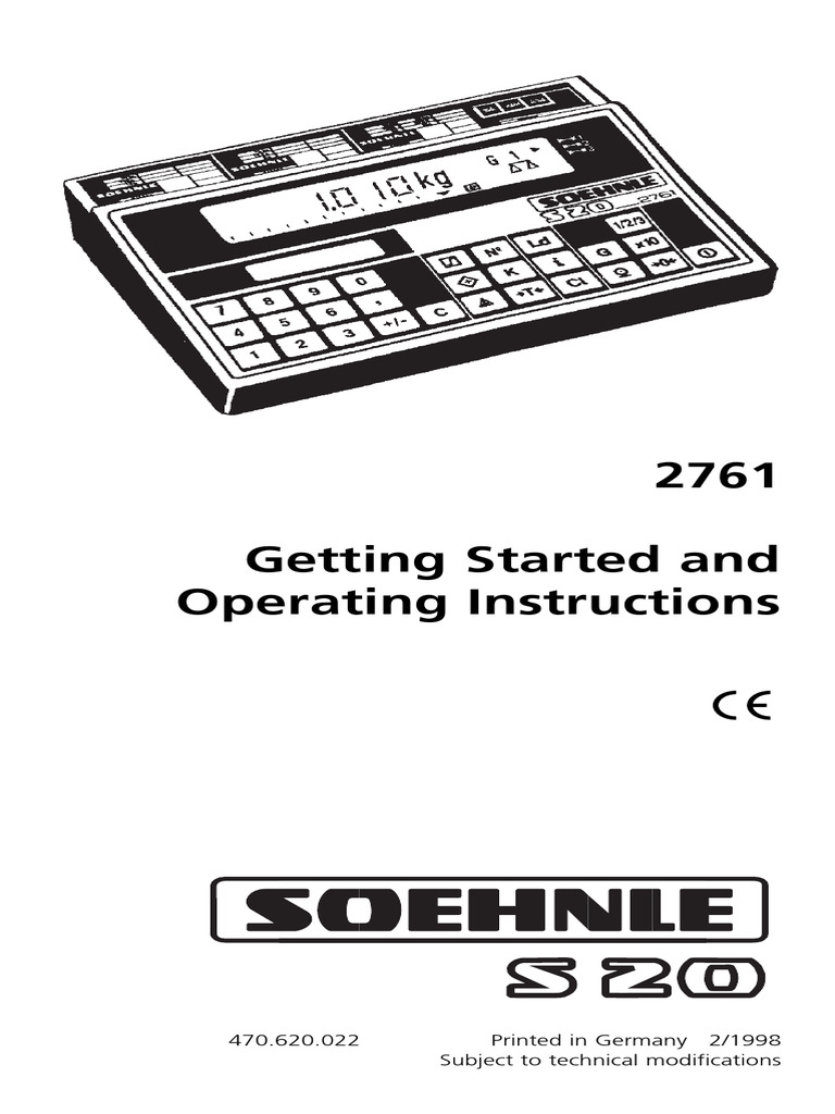 Industrial Scale Setup Guide | PDF | Weight | Computer Keyboard