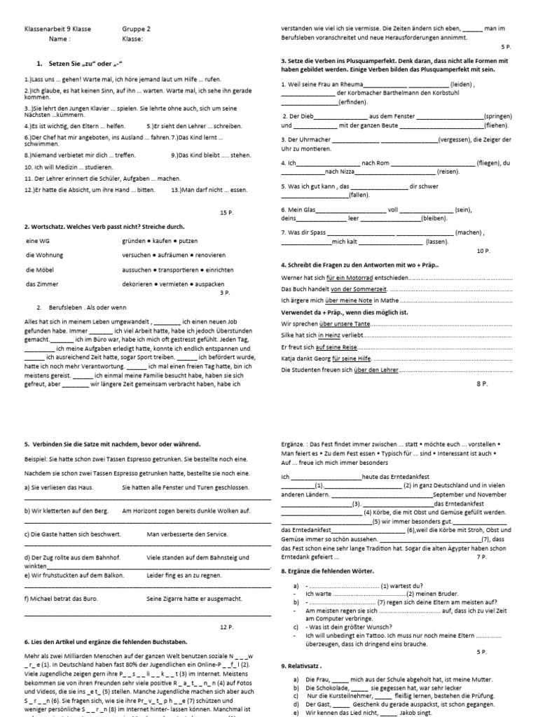 Test 9 KL | PDF