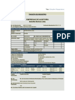 Tarjeta de Registro: Datos Generales de La Empresa