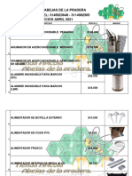 LISTA DE PRECIO 2021 apicultura